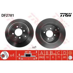 спирачен диск TRW DF2781