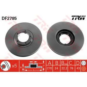 спирачен диск TRW DF2785