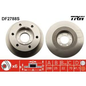 спирачен диск TRW DF2788S