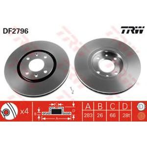 спирачен диск TRW DF2796