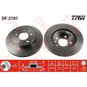 спирачен диск TRW DF2797