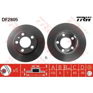 спирачен диск TRW DF2805