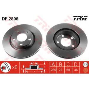 спирачен диск TRW DF2806