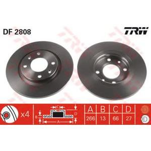 спирачен диск TRW DF2808