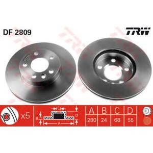 спирачен диск TRW DF2809