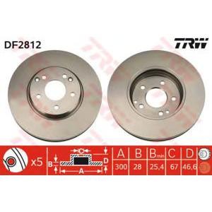 спирачен диск TRW DF2812