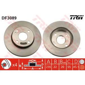 спирачен диск TRW DF3089