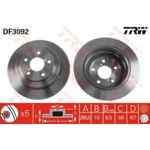 спирачен диск TRW DF3092