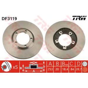 спирачен диск TRW DF3119