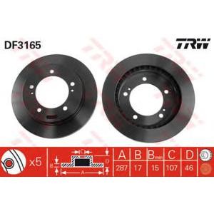 спирачен диск TRW DF3165