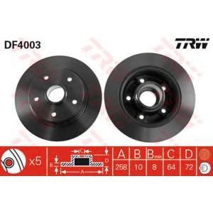 спирачен диск TRW DF4003