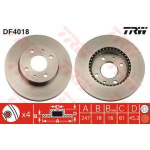 спирачен диск TRW DF4018