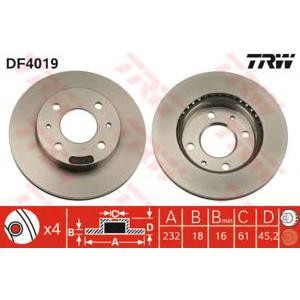 спирачен диск TRW DF4019