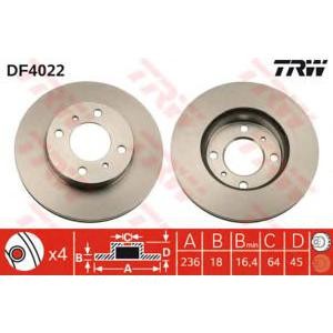 спирачен диск TRW DF4022