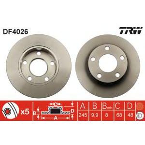спирачен диск TRW DF4026