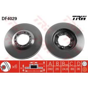 спирачен диск TRW DF4029