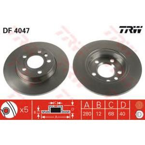 спирачен диск TRW DF4047