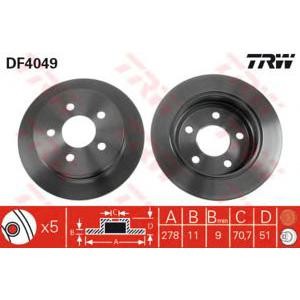 спирачен диск TRW DF4049