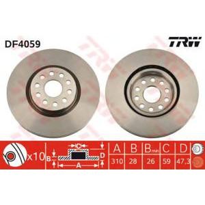 спирачен диск TRW DF4059