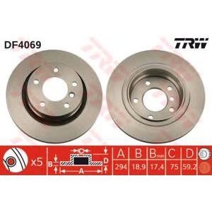 спирачен диск TRW DF4069