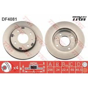 спирачен диск TRW DF4081