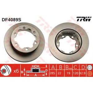 спирачен диск TRW DF4089S