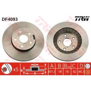 спирачен диск TRW DF4093