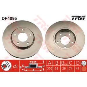 спирачен диск TRW DF4095