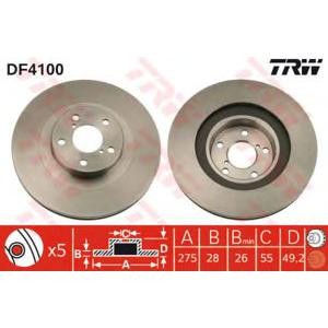 спирачен диск TRW DF4100 