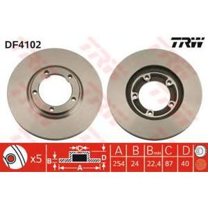 спирачен диск TRW DF4102