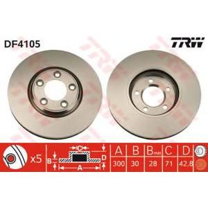 спирачен диск TRW DF4105