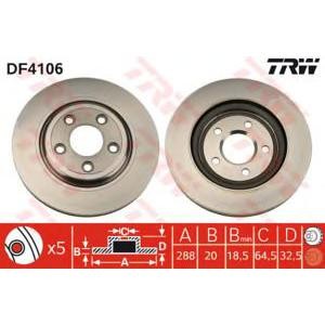 спирачен диск TRW DF4106