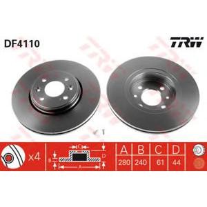 спирачен диск TRW DF4110