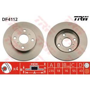 спирачен диск TRW DF4112