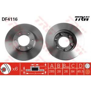 спирачен диск TRW DF4116