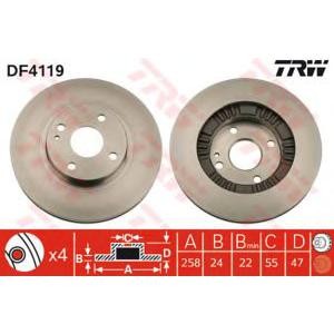 спирачен диск TRW DF4119