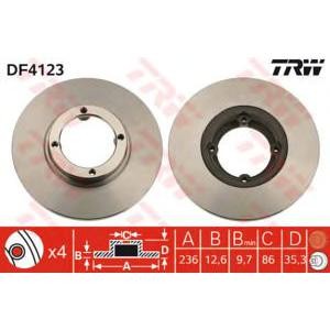 спирачен диск TRW DF4123