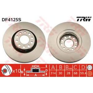 спирачен диск TRW DF4125S