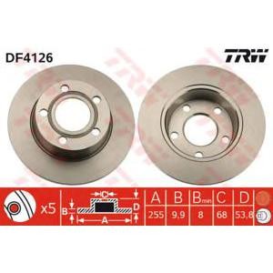 спирачен диск TRW DF4126