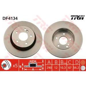 спирачен диск TRW DF4134