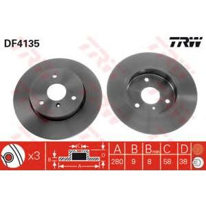 спирачен диск TRW DF4135