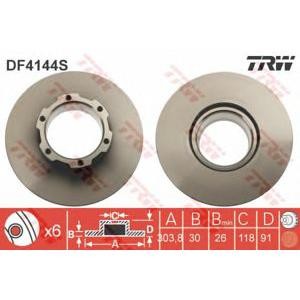 спирачен диск TRW DF4144S