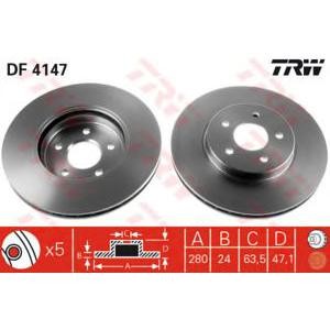 спирачен диск TRW DF4147