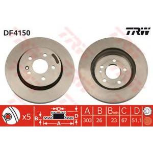 спирачен диск TRW DF4150