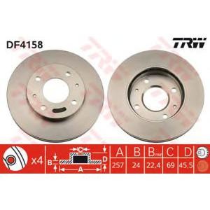 спирачен диск TRW DF4158