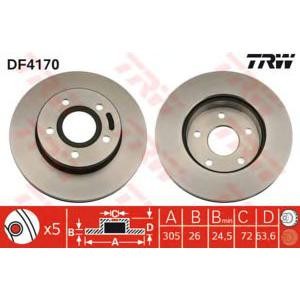 спирачен диск TRW DF4170