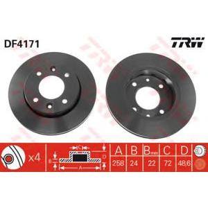 спирачен диск TRW DF4171
