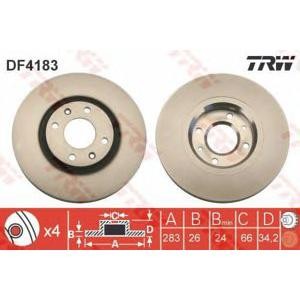 спирачен диск TRW DF4183