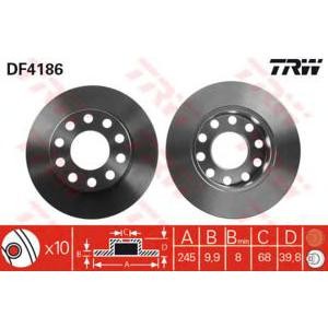 спирачен диск TRW DF4186
