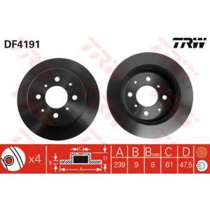 спирачен диск TRW DF4191